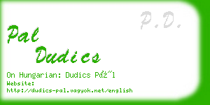 pal dudics business card